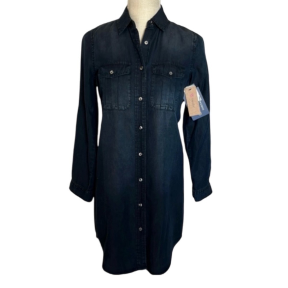 CREMIEUX Jay ShirtDress Denim Dark Indigo- Size XS